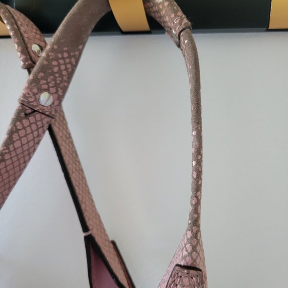 COACH Penelope Sateen Shopper Purse - Pink and Cream - Picture 6 of 8